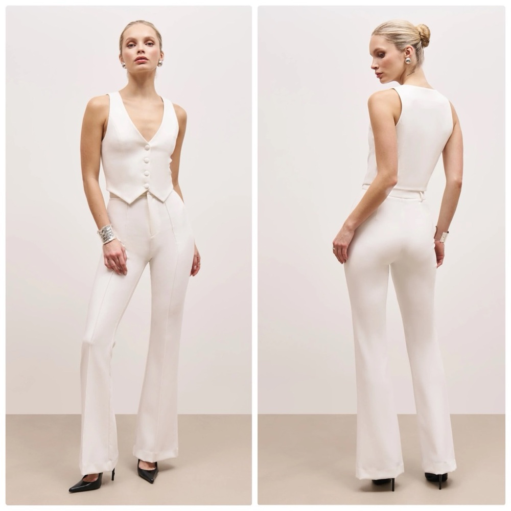 BOA. wide leg suit trouser in white - small nwt